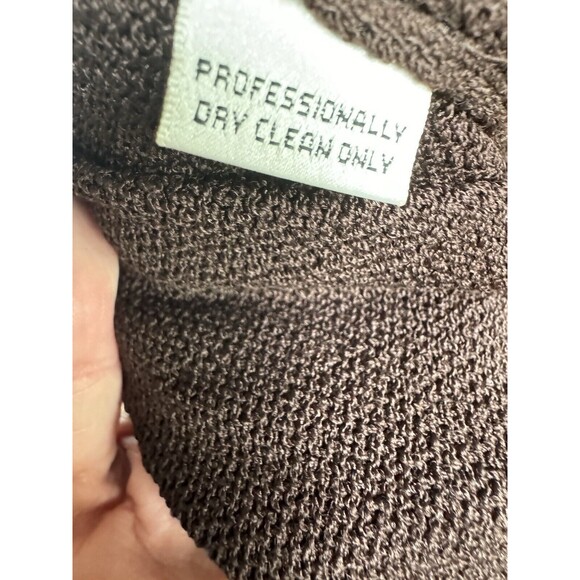 St. John‎ Collection Knit Skirt Suit Set W/ Blazer Women’s Size 12 Brown 80s/90s - Picture 10 of 16